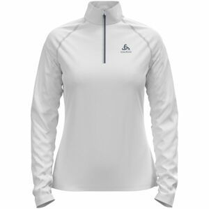 Odlo W MIDLAYER 1/2 ZIP BESSO Dámska mikina, biela, veľkosť M