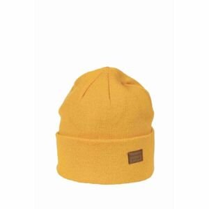 Finmark Zimná čiapka Zimná pletená čiapka, žltá, veľkosť os