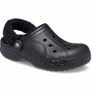 Crocs BAYA LINED FUZZ STRAP CLOG Unisex šľapky, čierna, veľkosť 37/38