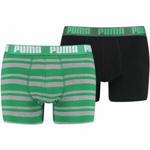 Puma HERITAGE STRIPE BOXER 2P Pánske boxerky, zelená, veľkosť