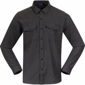 Bergans TOVDAL Pánska flanelová košeľa, tmavo sivá, veľkosť