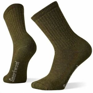 Smartwool HIKE CE FULL CUSHION SOLID CREW Pánske outdoorové ponožky, khaki, veľkosť XL
