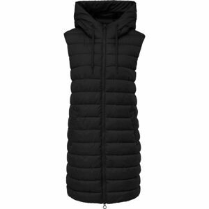 s.Oliver RL OUTDOOR WAISTCOAT Prešívaná vesta s kapucňou, čierna, veľkosť 34