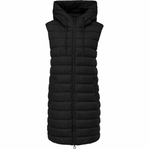 s.Oliver RL OUTDOOR WAISTCOAT Prešívaná vesta s kapucňou, čierna, veľkosť 36