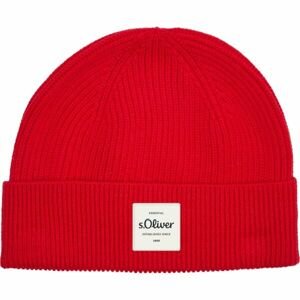 s.Oliver RL BEANIE Pánska čiapka, červená, veľkosť UNI