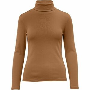 s.Oliver RL T-SHIRT LONG SLEEVE POLO NECK NOOS Tričko s dlhým rukávom, hnedá, veľkosť 38