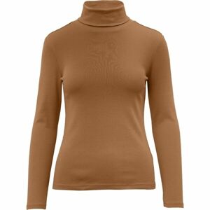 s.Oliver RL T-SHIRT LONG SLEEVE POLO NECK NOOS Tričko s dlhým rukávom, hnedá, veľkosť 42