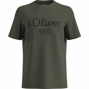 s.Oliver LOGO T-NOOS Pánske tričko, khaki, veľkosť XXXL