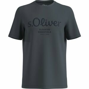 s.Oliver LOGO T-NOOS Pánske tričko, tmavo sivá, veľkosť XXXL