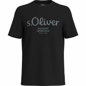 s.Oliver LOGO T-NOOS Pánske tričko, čierna, veľkosť XXXL