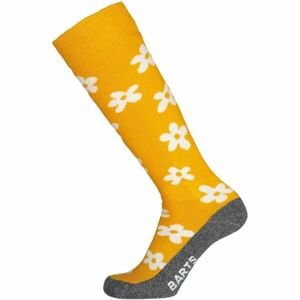 BARTS SKISOCK FLOWER Ponožky na lyže, žltá, veľkosť 39/42