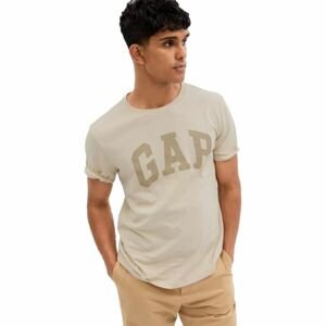 GAP V-BASIC LOGO T Pánske tričko, béžová, veľkosť