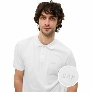 GAP LOGO Pánske tričko polo, biela, veľkosť XL