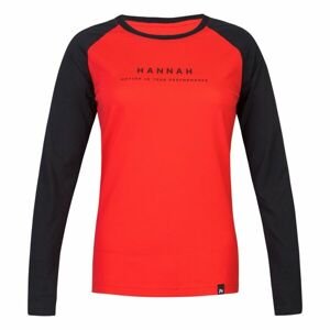 Hannah PRIM Dámske tričko s dlhým rukávom, červená, veľkosť 40