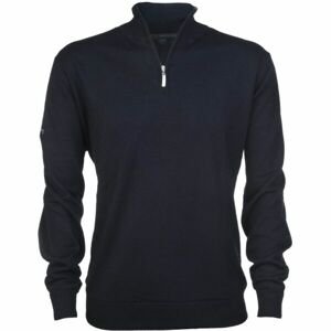 GREGNORMAN MERINO (50:50) ZIP-NECK Pánsky golfový sveter, čierna, veľkosť XXL