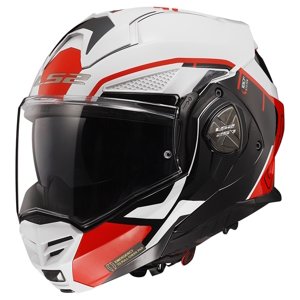 Výklopná moto prilba LS2 FF901 Advant X Metryk White Red P/J L (59-60)