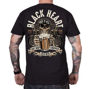 Tričko BLACK HEART Beer Biker čierna - XXL
