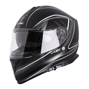 Moto prilba W-TEC V127 čierna s grafikou - L (59-60)