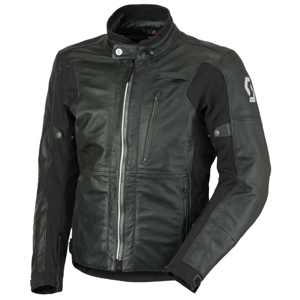 Kožená moto bunda SCOTT Tourance Leather DP čierna - M (46-48)