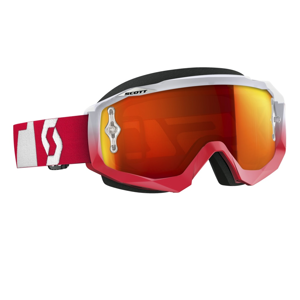 Moto okuliare SCOTT Hustle oxide red-white-orange chrome