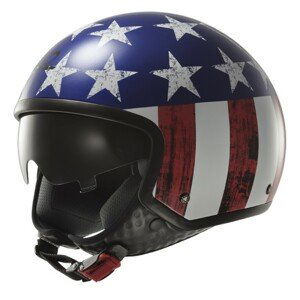 Moto prilba LS2 OF561 Wave Raw US Flag modro-červeno-biela - XL (61-62)