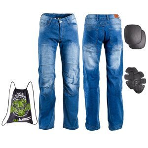Pánske moto jeansy W-TEC Davosh modrá - M