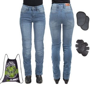 Dámske moto jeansy W-TEC Lustipa modrá - L