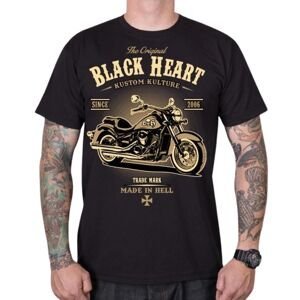 Tričko BLACK HEART Harley čierna - L