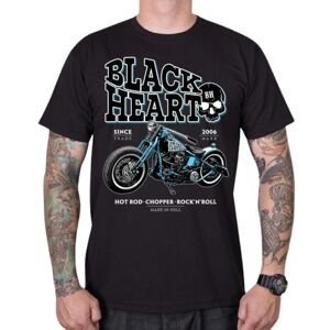 Tričko BLACK HEART Blue Bobber čierna - 3XL