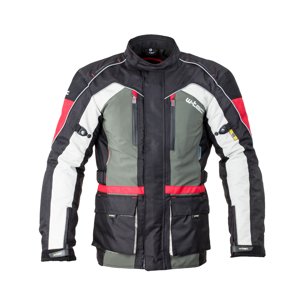 Pánska moto bunda W-TEC Wigstein NF-2209 čierno-khaki-červená - 3XL