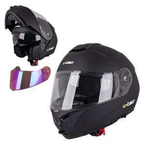 Výklopná moto prilba W-TEC FS-907 P/J Black Matt - XS (53-54)