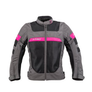 Dámska letná moto bunda W-TEC Monaca Black Mesh-Pink - XS