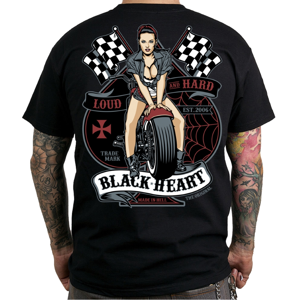 Tričko BLACK HEART Loud and Hard čierna - XXL