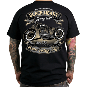 Tričko BLACK HEART Bobber 350 čierna - XXL