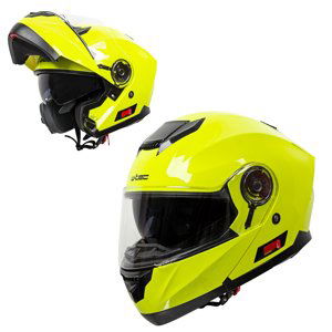 Výklopná moto prilba W-TEC Lanxamo Fluo Yellow - M (57-58)