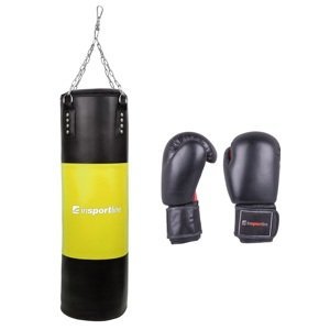 Plniace boxovacie vrece inSPORTline 50-100kg s boxerskými rukavicami čierno-žltá - 10
