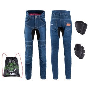 Dámske moto jeansy W-TEC Biterillo Lady modrá - XXL