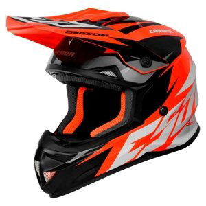 Motokrosová prilba Cassida Cross Cup Two oranžová fluo/biela/čierna/šedá - XXL (63-64)