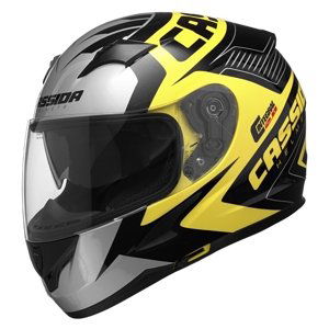 Moto prilba Cassida Integral 2.0 Perimetric žltá fluo/čierna/biela/šedá - L (59-60)