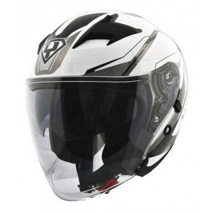 Moto prilba Yohe 878-1M Graphic biela - XS (53-54)