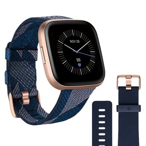 Inteligentné hodinky Fitbit Versa 2 Special Edition Navy & Pink Woven