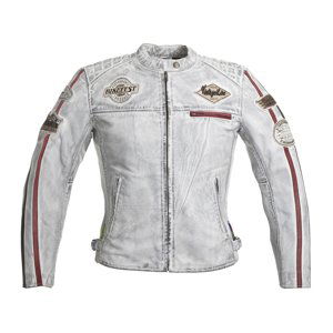 Dámska kožená moto bunda W-TEC Sheawen Lady White biela - XL