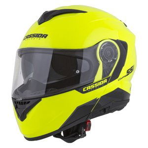 Moto prilba Cassida Compress 2.0 Refraction žltá fluo/čierna/šedá - XL (61-62)