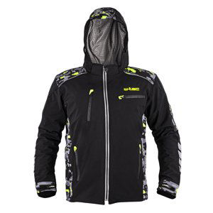 Pánska softshellová moto bunda W-TEC Kybero čierna-fluo - L