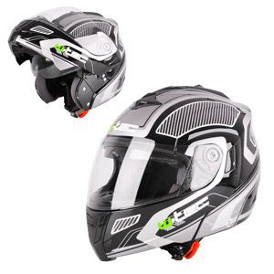 Moto prilba W-TEC NK-839 S-Cape Black Grey - XL (61-62)