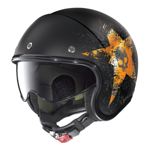 Moto prilba Nolan N21 Star Skull Flat Black-Orange - M (57-58) - Záruka 5 rokov