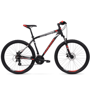Horský bicykel Kross Hexagon 3.0 27,5" - model 2021 čierna/červená/strieborná - S (17'') - Záruka 10 rokov