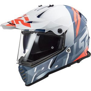 Moto prilba LS2 MX436 Pioneer Evo Evolve White Cobalt - M (57-58)