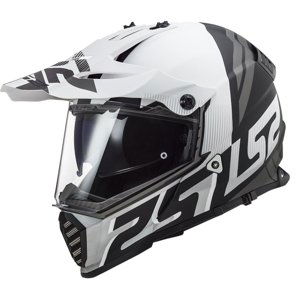 Moto prilba LS2 MX436 Pioneer Evo Evolve Matt White Black - S (55-56)