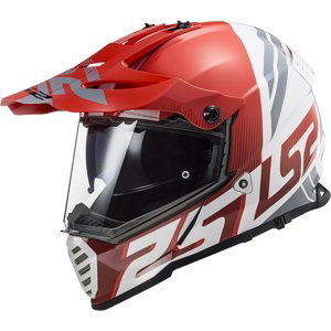 Moto prilba LS2 MX436 Pioneer Evo Evolve Red White - 3XL (65-66)